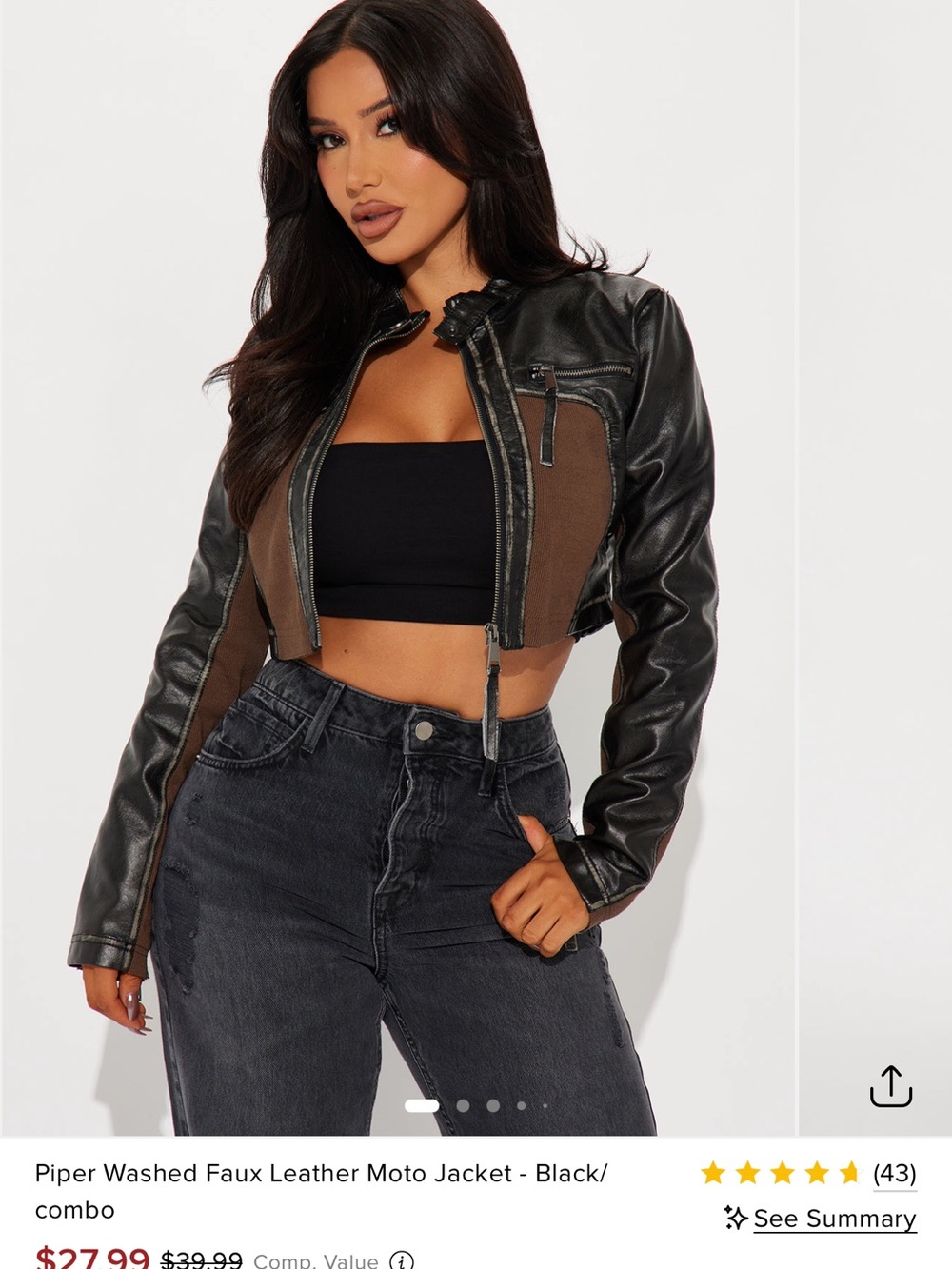 Faux leather jacket